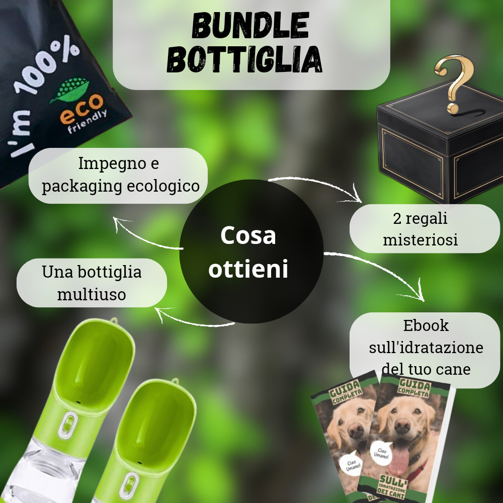 Bundle Premium Bottiglia d'acqua per cani™ 